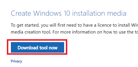 Tải bộ cài Windows 10