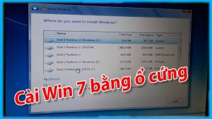 Cách cài Windows 7 bằng ổ cứng