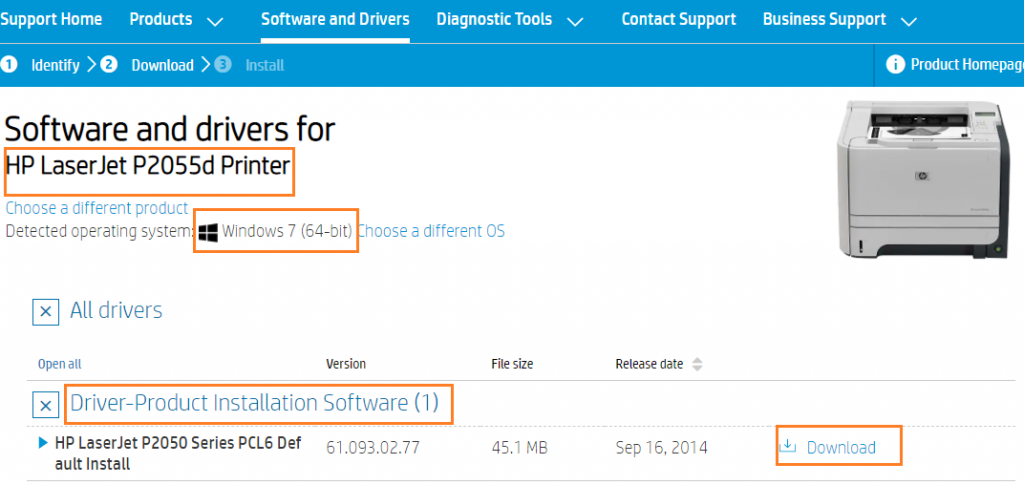 driver hp 2055d