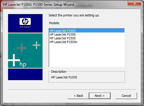 driver hp p1005