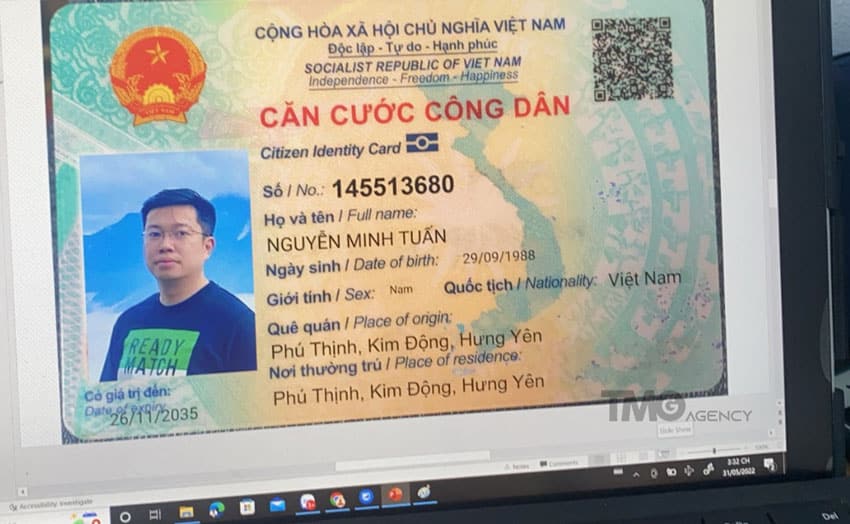 phôi căn cước công dân PSD